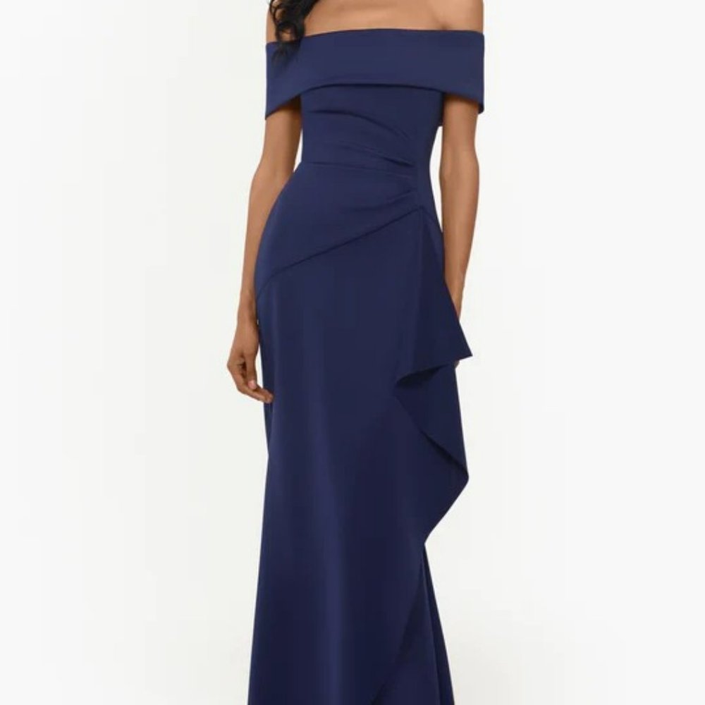 Xscape Off the Shoulder Evening Gown